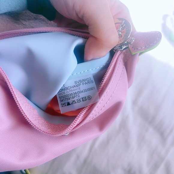 LONGCHAMP LE PLIAGE GREEN POUCH PINK - Picture 7 of 12